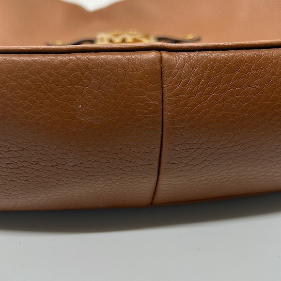 Michael Kors Authentic Rich Cognac Brown and Gold Satchel Purse Bag ππ - Picture 6 of 8